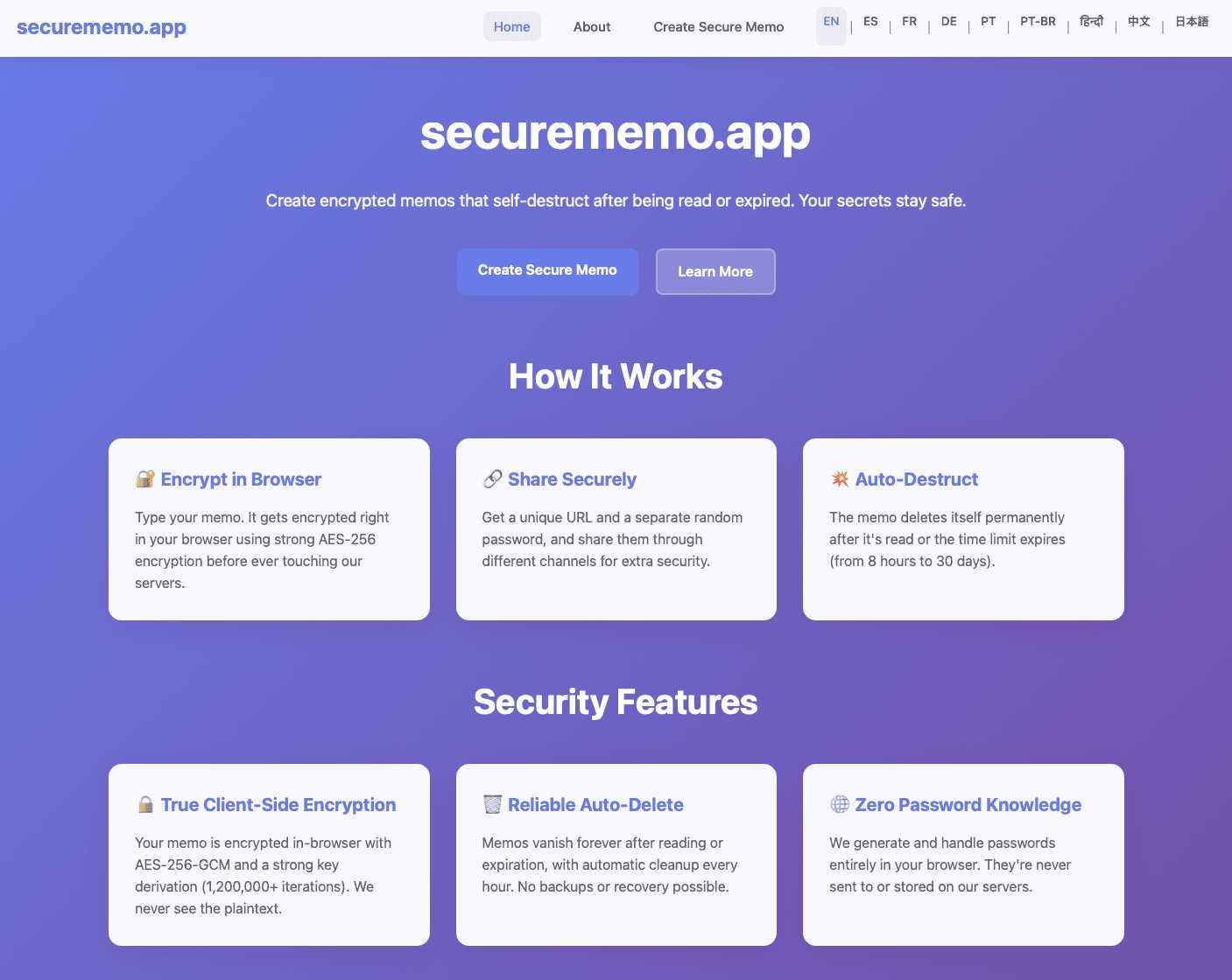 securememo.app industrial interface and deployment features