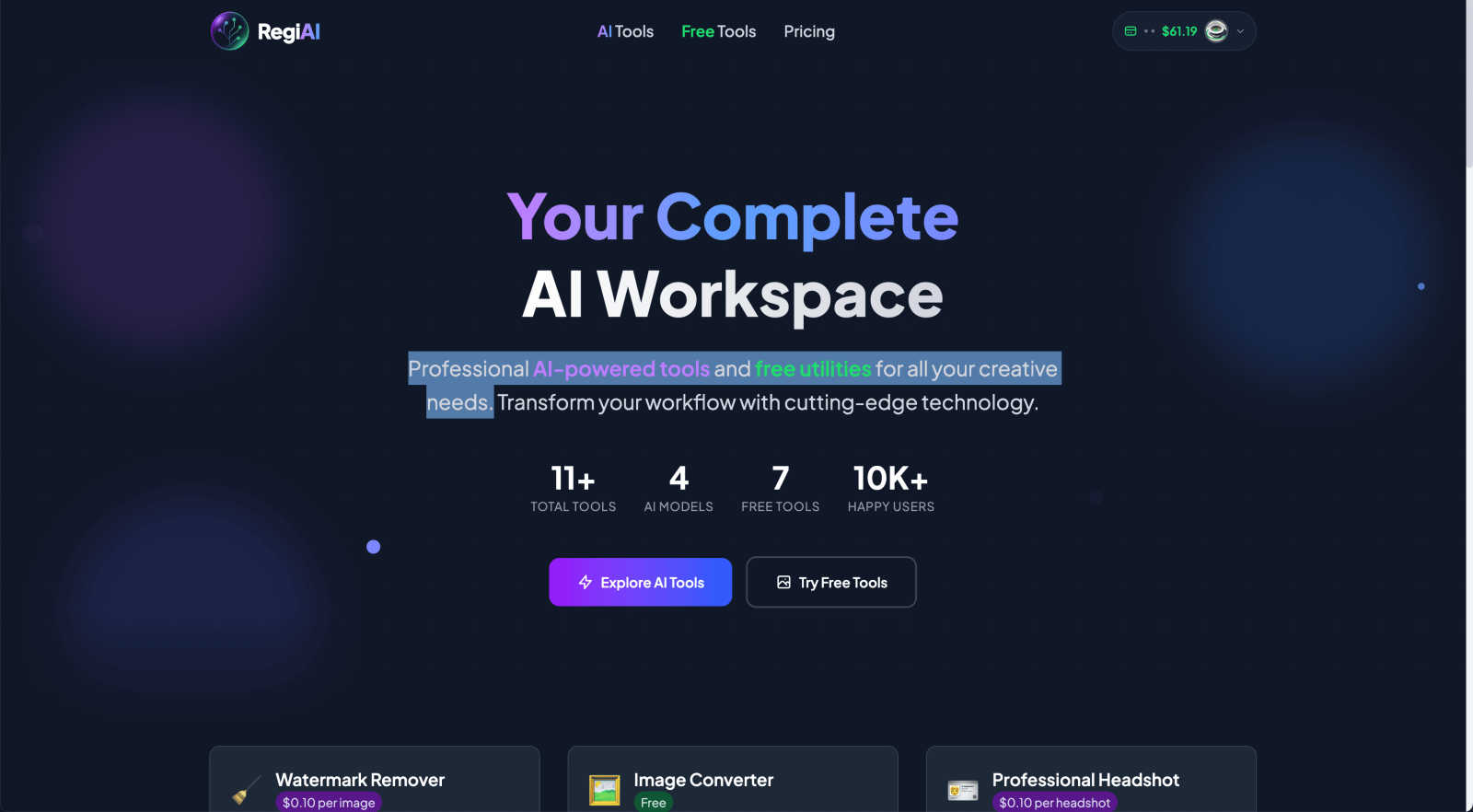 Regi AI industrial interface and deployment features