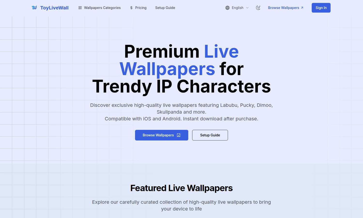ToyLiveWall application interface and features