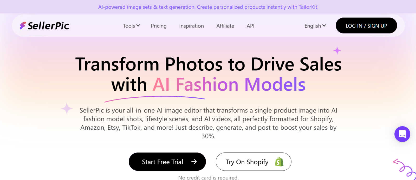 SellerPic application interface and features