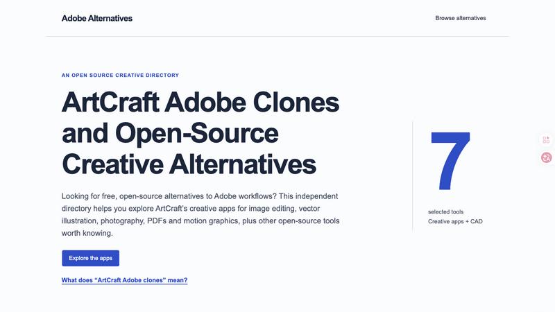 Adobe Alternatives screenshot