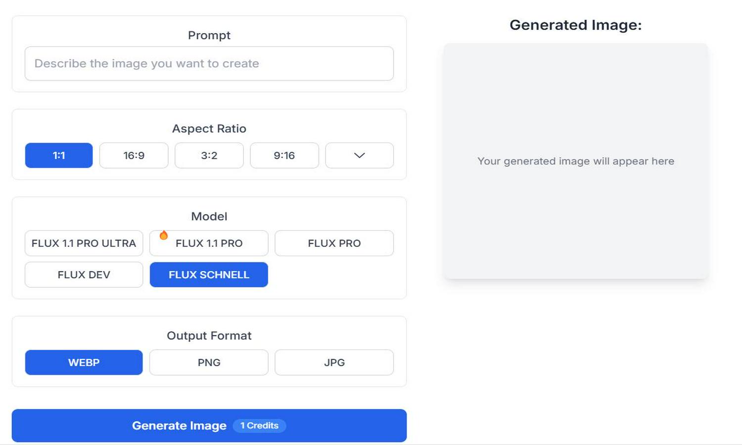 AI image generator Website