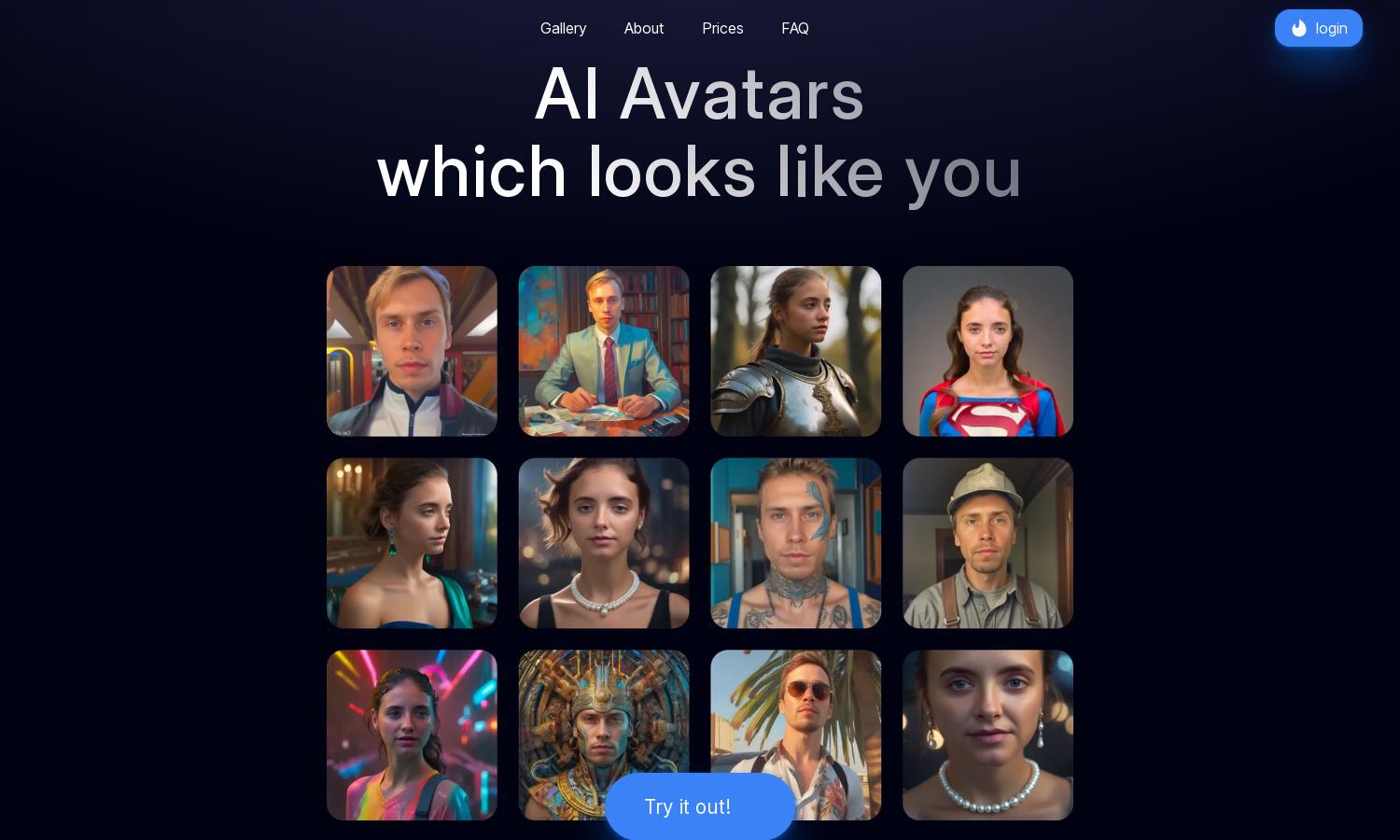 AI Portrait generator Website