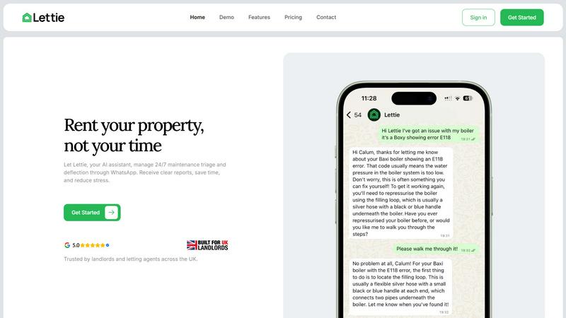 AskLettie application interface and features