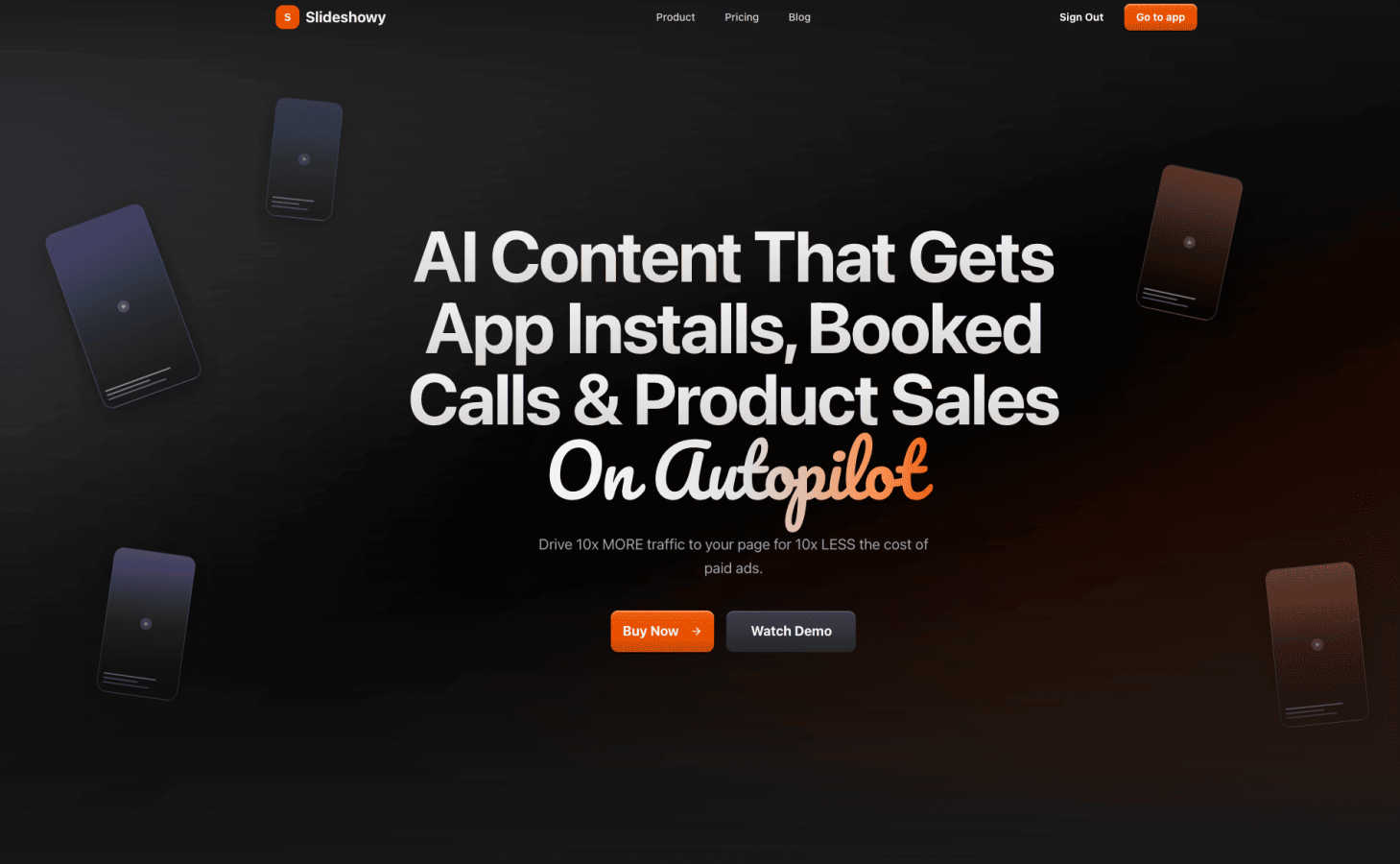 Slideshowy industrial interface and deployment features