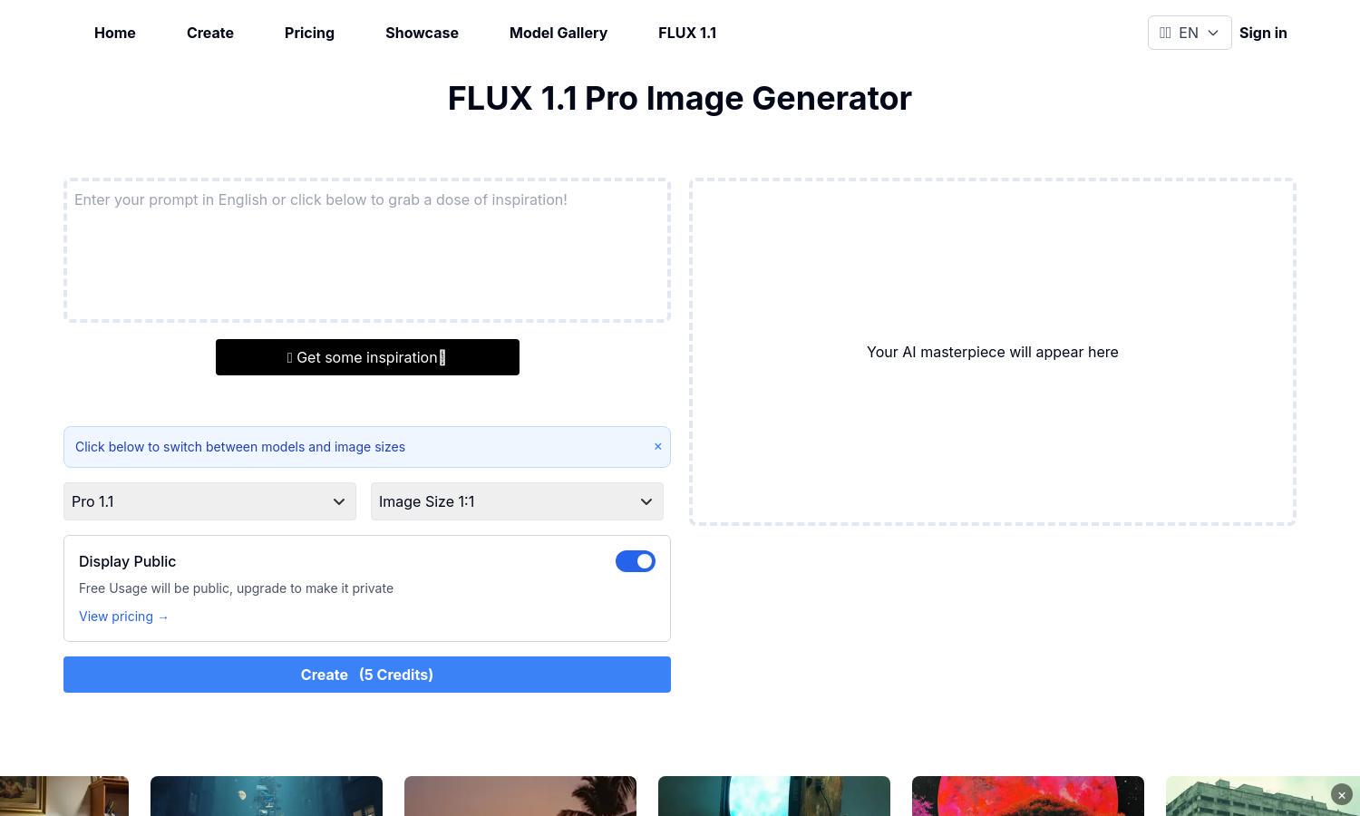 FLUX 1.1 Pro Website