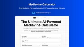 Mediavine Calculator - tool for productivity