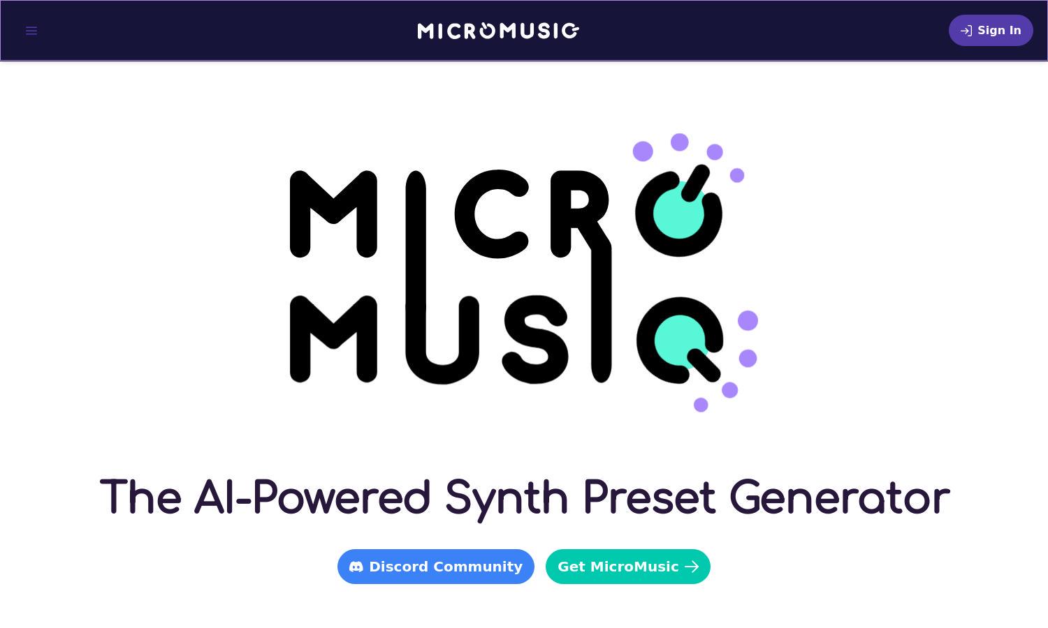 MicroMusic Website