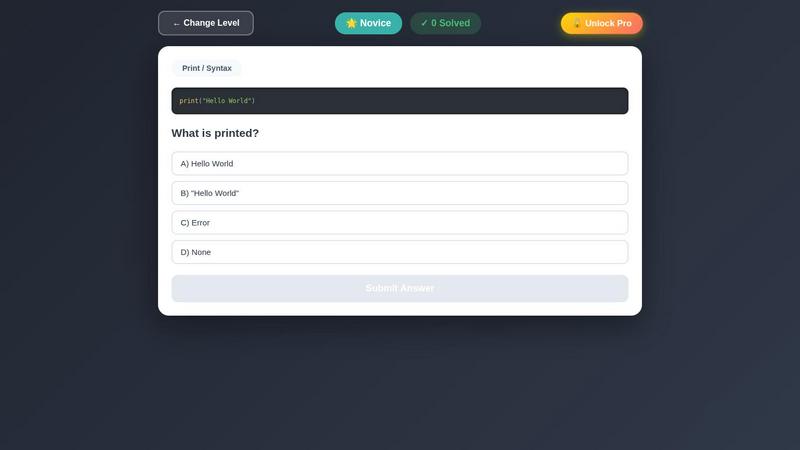 PythonExercise.com screenshot