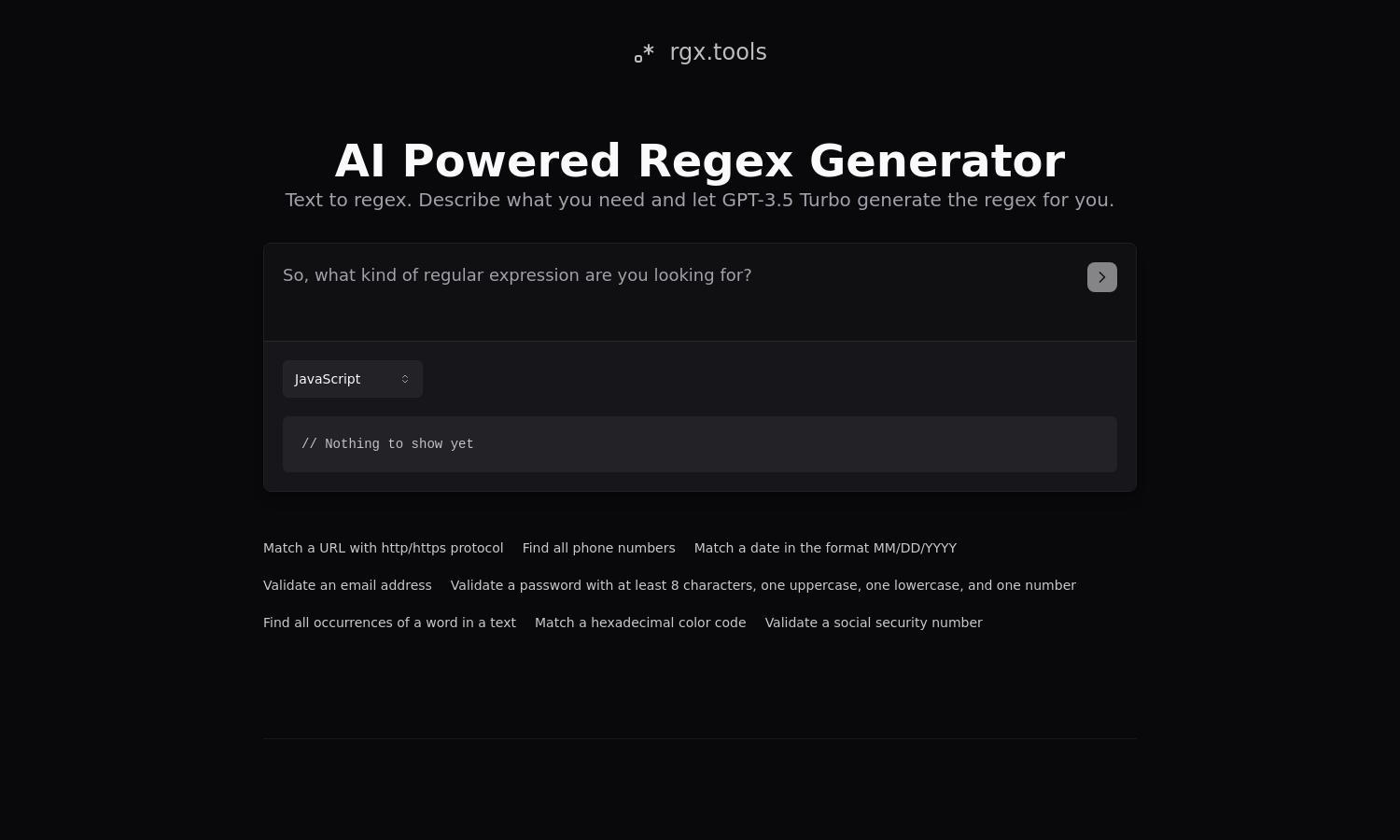 rgx.tools Website