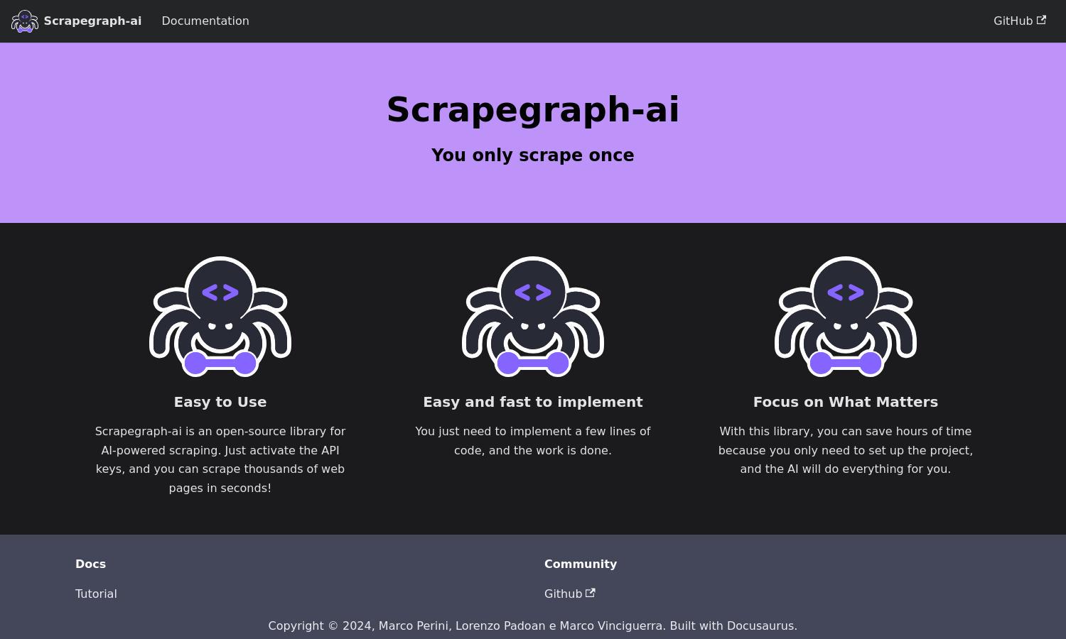 Scrapegraph-ai Website