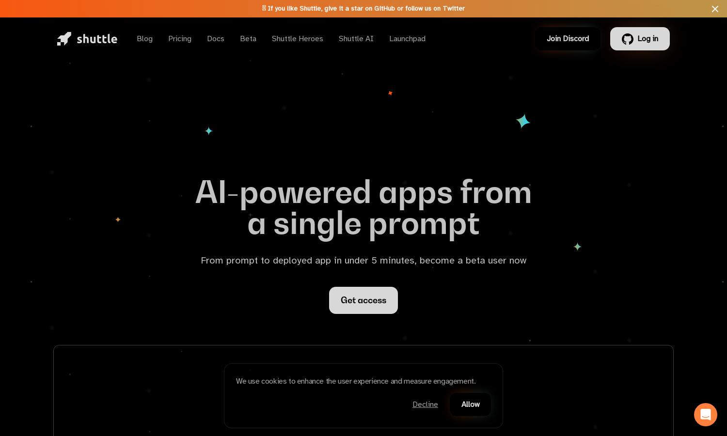 Shuttle AI Website