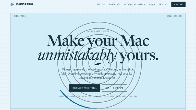 Mainspring screenshot