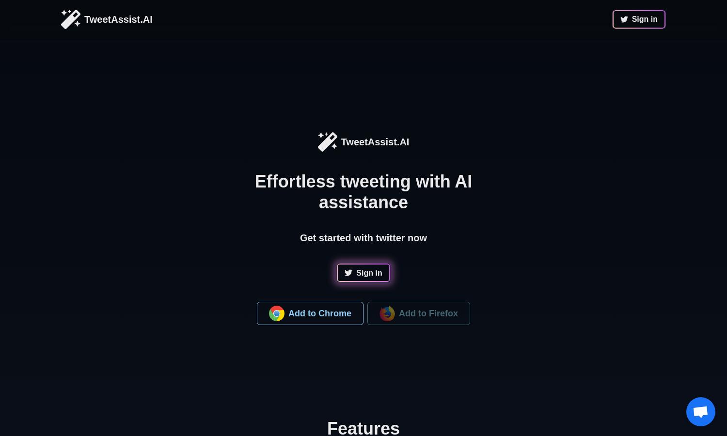 Tweet Assist App Website