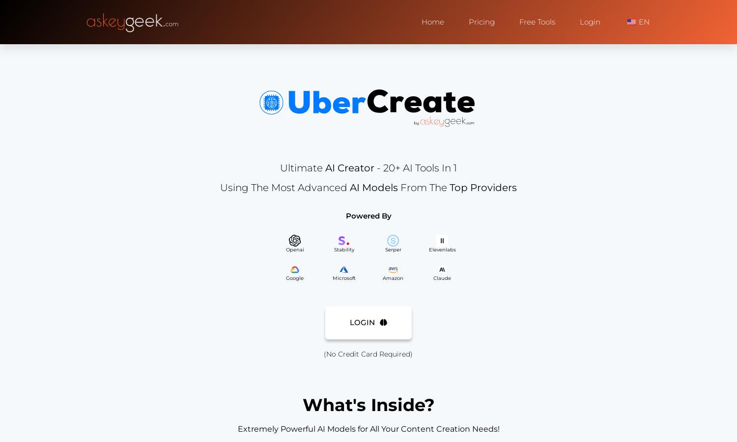 UberCreate Website