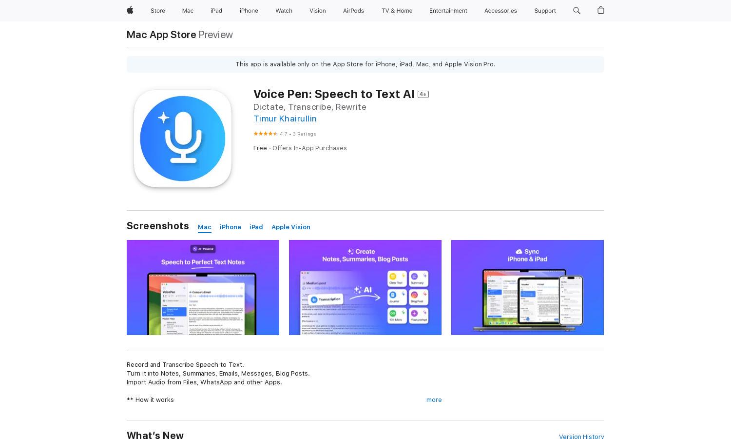 Voice Pen: Speech to Text AI Website