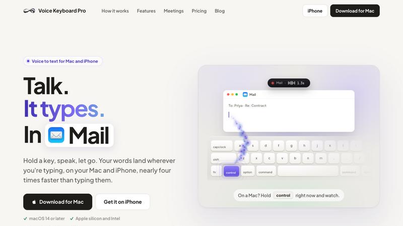 Voice Keyboard Pro screenshot
