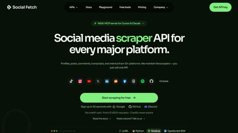 Social Fetch API (Social Media Scraper) screenshot